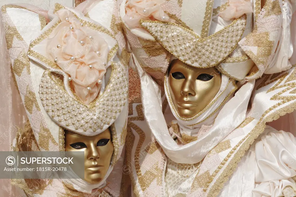 Italy, Venice, masked persons