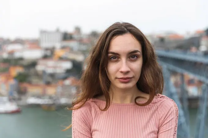 Portrait of young woman, Porto, Portugal