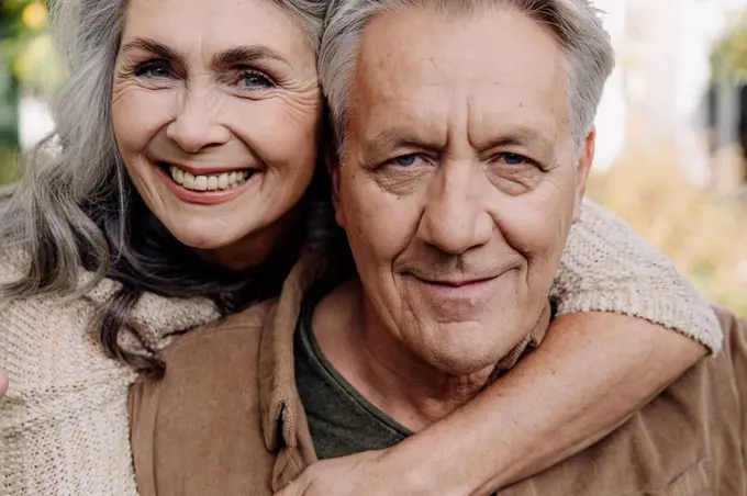 Portrait of a happy senior couple outdoors