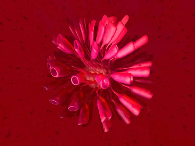 3D Rendered Illustration, visualisation of a generic virus