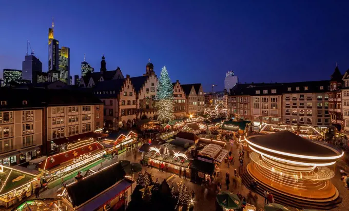 Germany, Hesse, Frankfurt, Christmas market