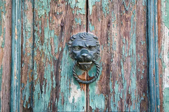 Italy, Venice, Door knocker, close up