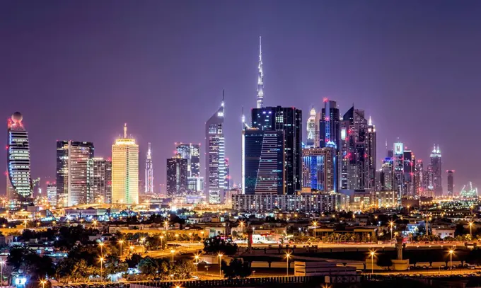 United Arab Emirates, Dubai at night