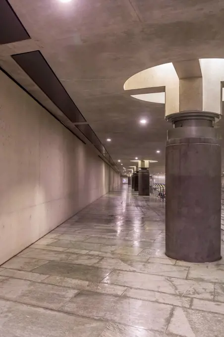 Germany, Berlin, modern architecture of subway station Bundestag