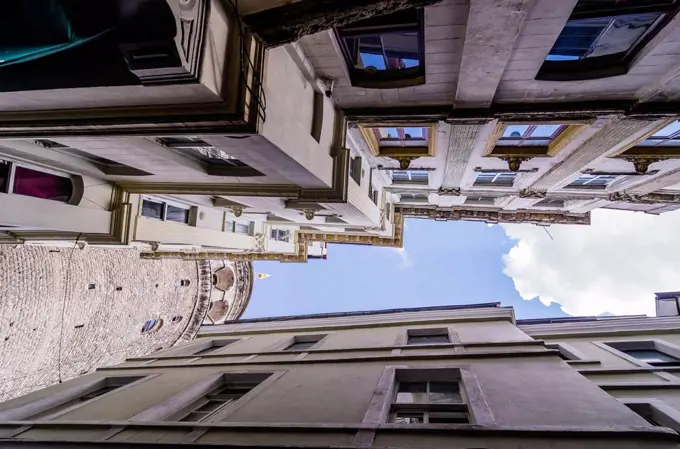 Turkey, Istanbul, Galata Tower, Low angle view