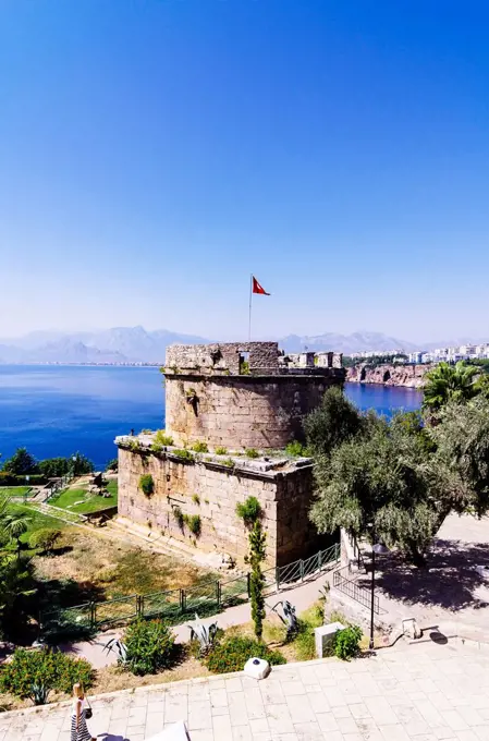 Turkey, Antalya, Kaleici, View of the Castle