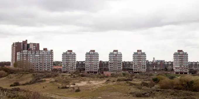 Netherlands, The Hague, Scheveningen, high-rise residential buildings