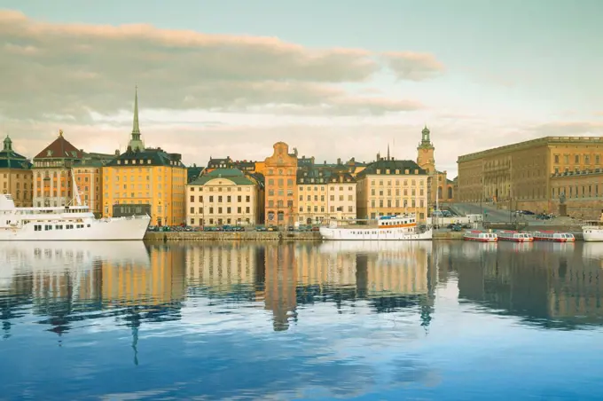 Sweden, Stockholm, view on Gamla Stan, old town