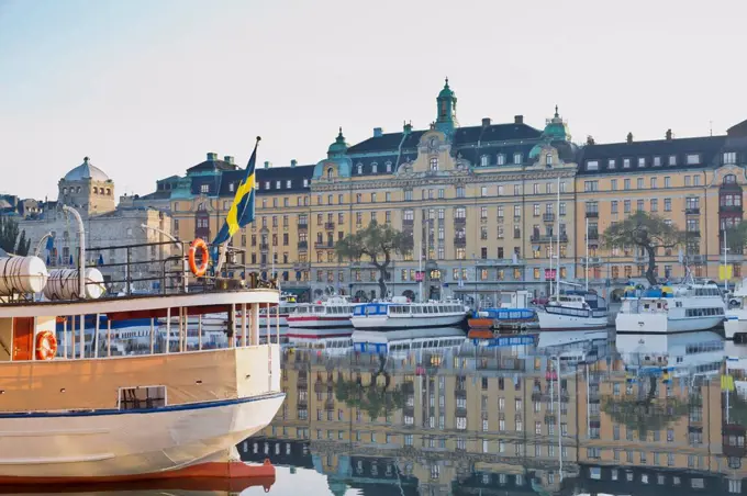 Sweden, Stockholm, View on the Strandvaegen