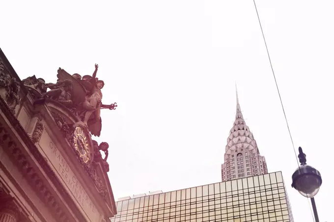 USA, New York City, Empire State Building and Grand Central Station