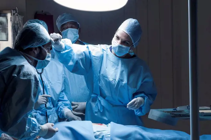 Surgical team during an operation