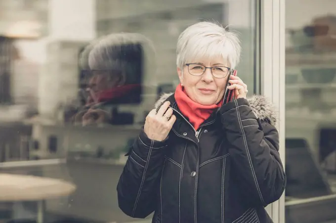 Portrait of senior woman on the phone