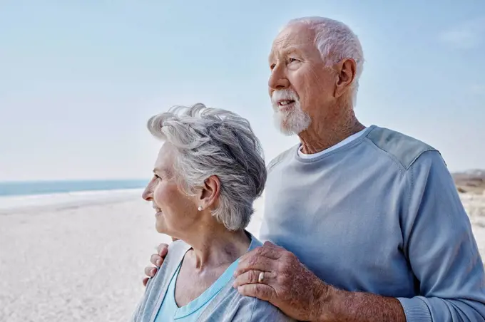 Senior couple on the beach