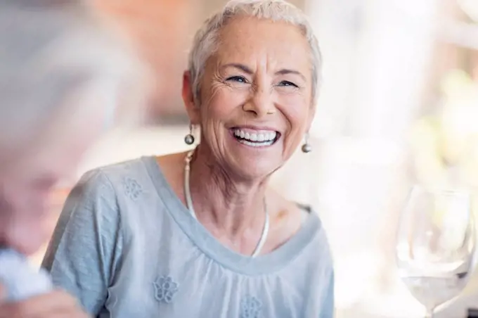 Portrait of happy senior woman