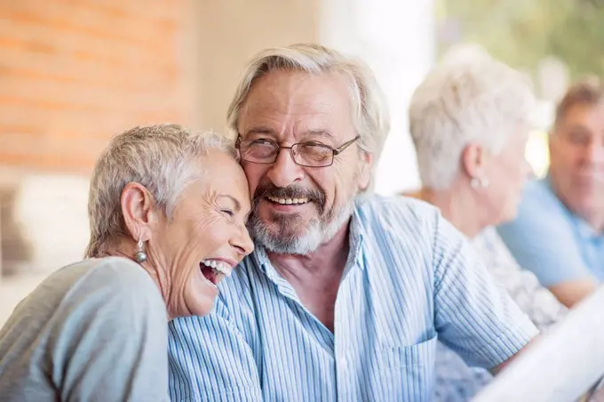 Portrait of senior couple having fun