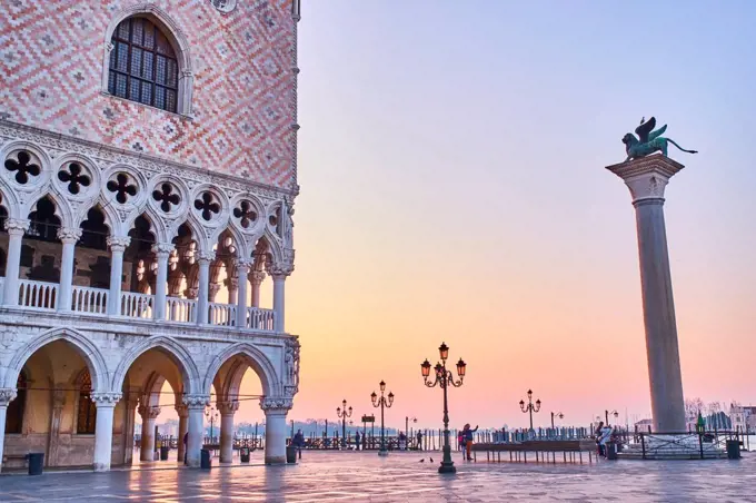 Italy, Venice, Doges's Palace at St Mark's Square