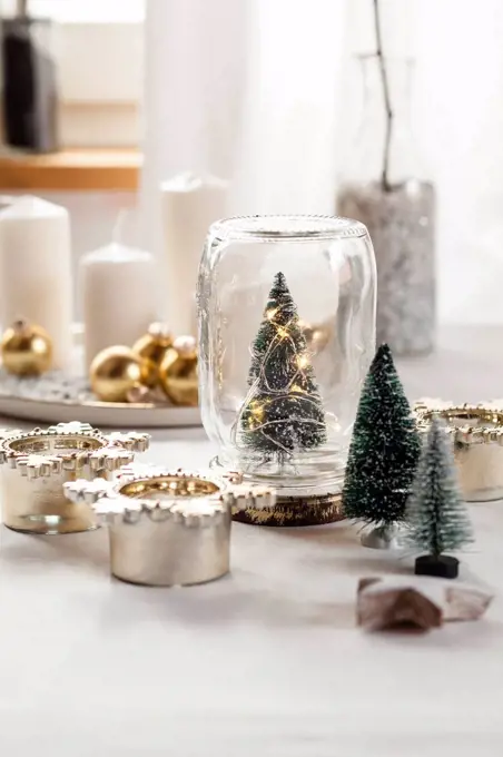 Christmas decoration on table