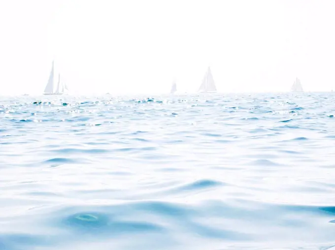 Italy, Liguria, Imperia, sailing boats