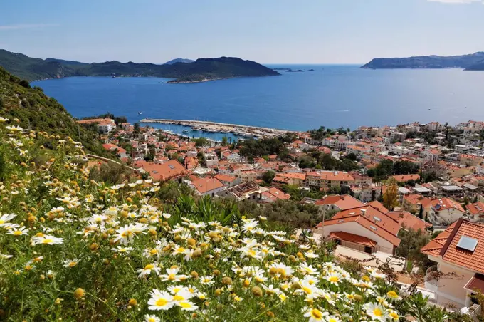 Turkey, Antalya Province, View from Kas to Kastellorizo Island