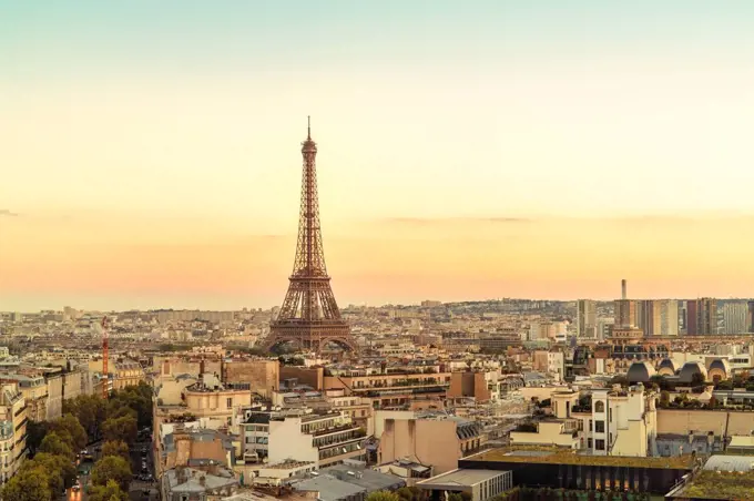 France, Paris, view to Eiffel Tower