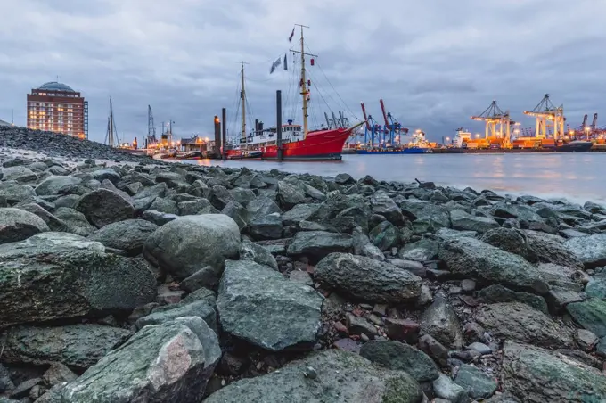 Germany, Hamburg, harbor, Lightship Elbe 3