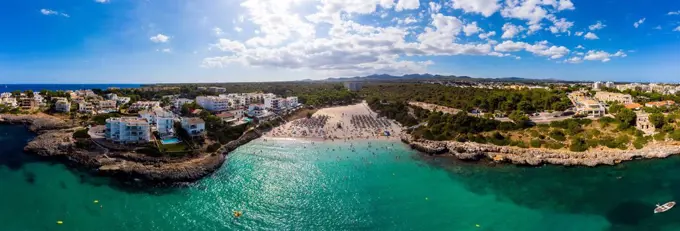 Spain, Mallorca, Portocolom, Punta des Jonc, Bay of Cala Marcal, beach