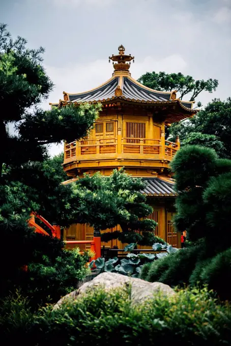 China, Hong Kong, Diamond Hill, Nan Lian Garden, Golden Pavilion of Absolute Perfection