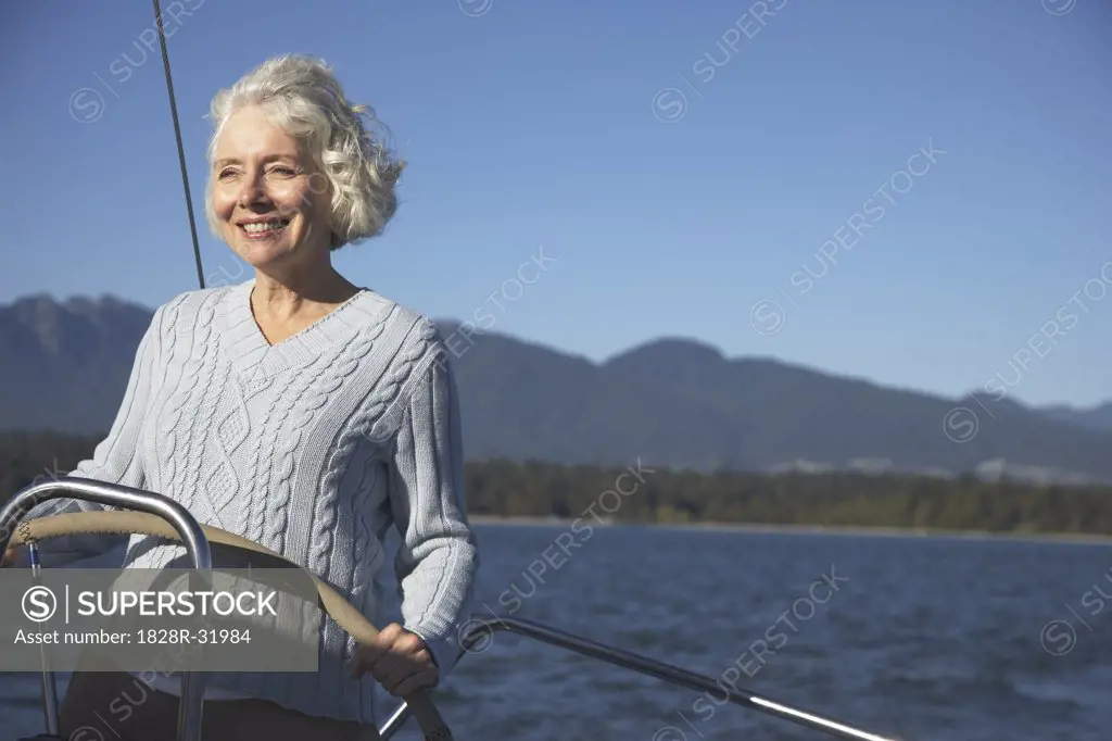 Woman Sailing   