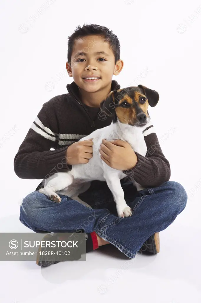 Boy with Dog   