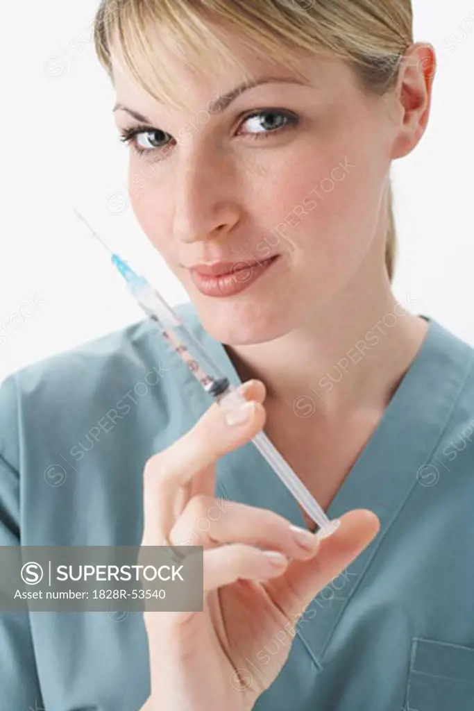 Portrait of Nurse with Needle   