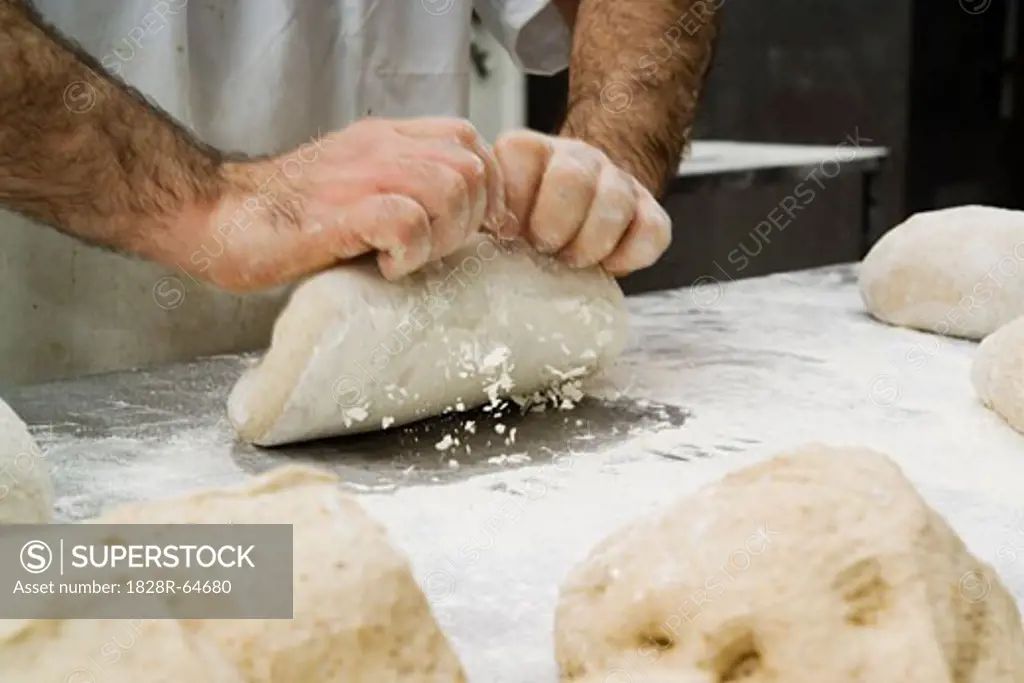 Baker's Hands Kneeding Dough