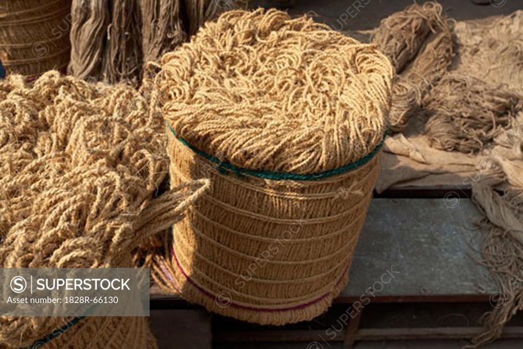 Baskets of Rope, Kolkata, West Bengal, India - SuperStock