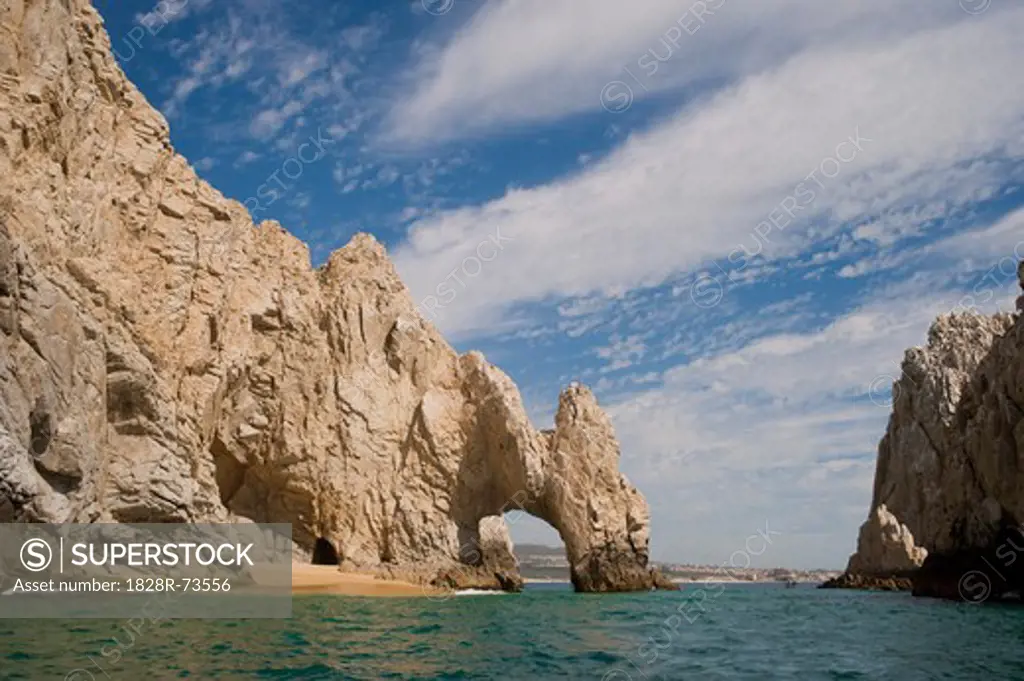 Natural Arch and Beach, Baja, Mexico