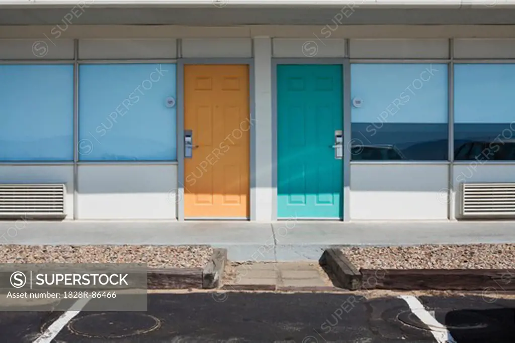 Refurbished 1970's Style Motel, Provincetown, Cape Cod, Massachusetts, USA