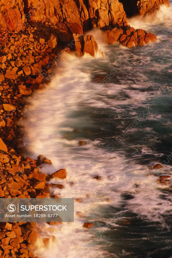 Waves on Rocky Shoreline, Victoria, Australia   