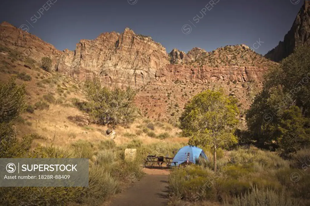 Campsite, Zion National Park, Utah, USA