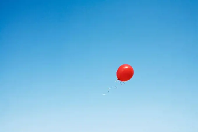 Red Balloon in Sky   