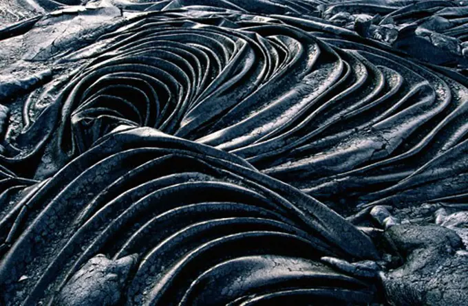 Lava Crust Formation, Hawaii Volcanoes National Park, Hawaii, USA   