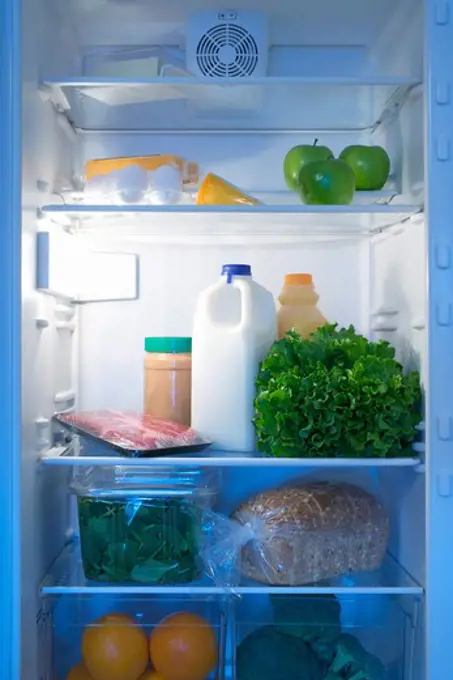 Fridge with Healthy Food