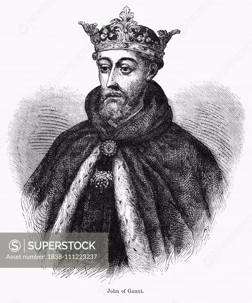 John of Gaunt, Illustration from John Cassell's Illustrated History of England, Vol. I from the earliest period to the reign of Edward the Fourth, Cassell, Petter and Galpin, 1857