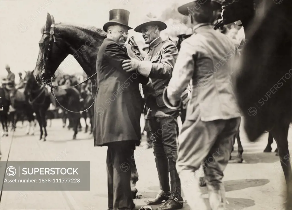 Theodore Roosevelt and Col. Alexander O. Brodie in Uniform