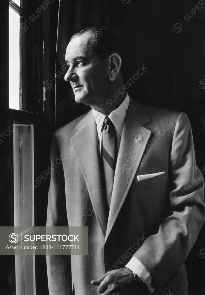 Lyndon B. Johnson (1908-1973), 36th President of the United States 1963-1969, Half-length Portrait as Senate Majority Leader, photograph by Thomas J. O'Halloran, September 1955