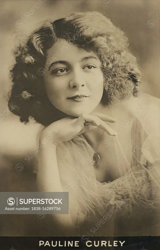 Silent Film Actress Pauline Curley, Head and Shoulders Publicity Portrait, 1920's