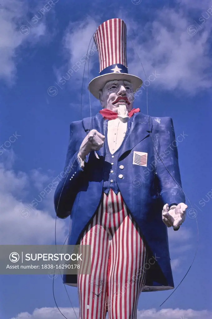 Uncle Sam Fast Food Symbol, Toledo, Ohio, USA, John Margolies Roadside America Photograph Archive, 1987 