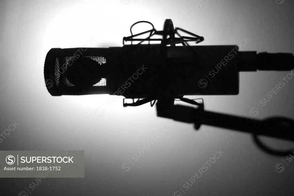 Silhouetted Studio Microphone 