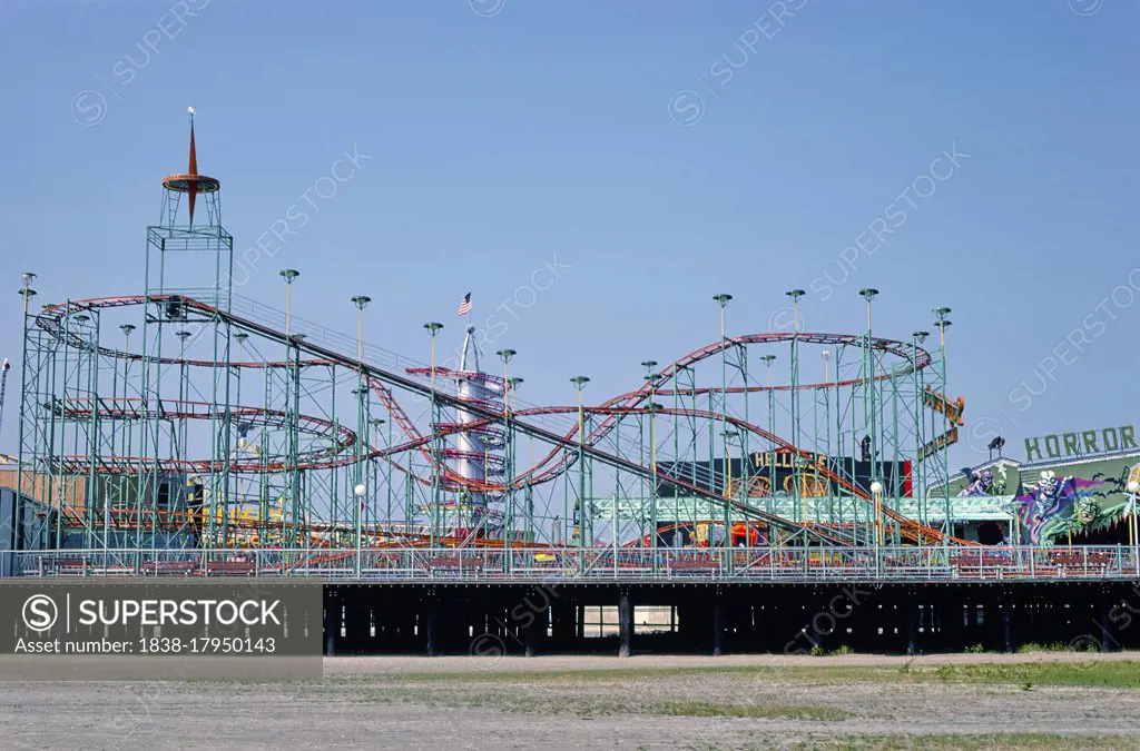 Sportland Pier Supersonic roller coaster Wildwood New Jersey