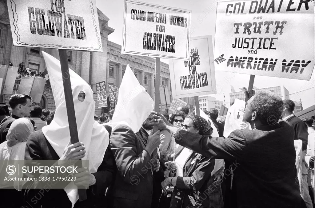 Civil Rights Parade near City Hall, Republican National Convention, San Francisco, California, USA, Warren K. Leffler, July 12, 1964