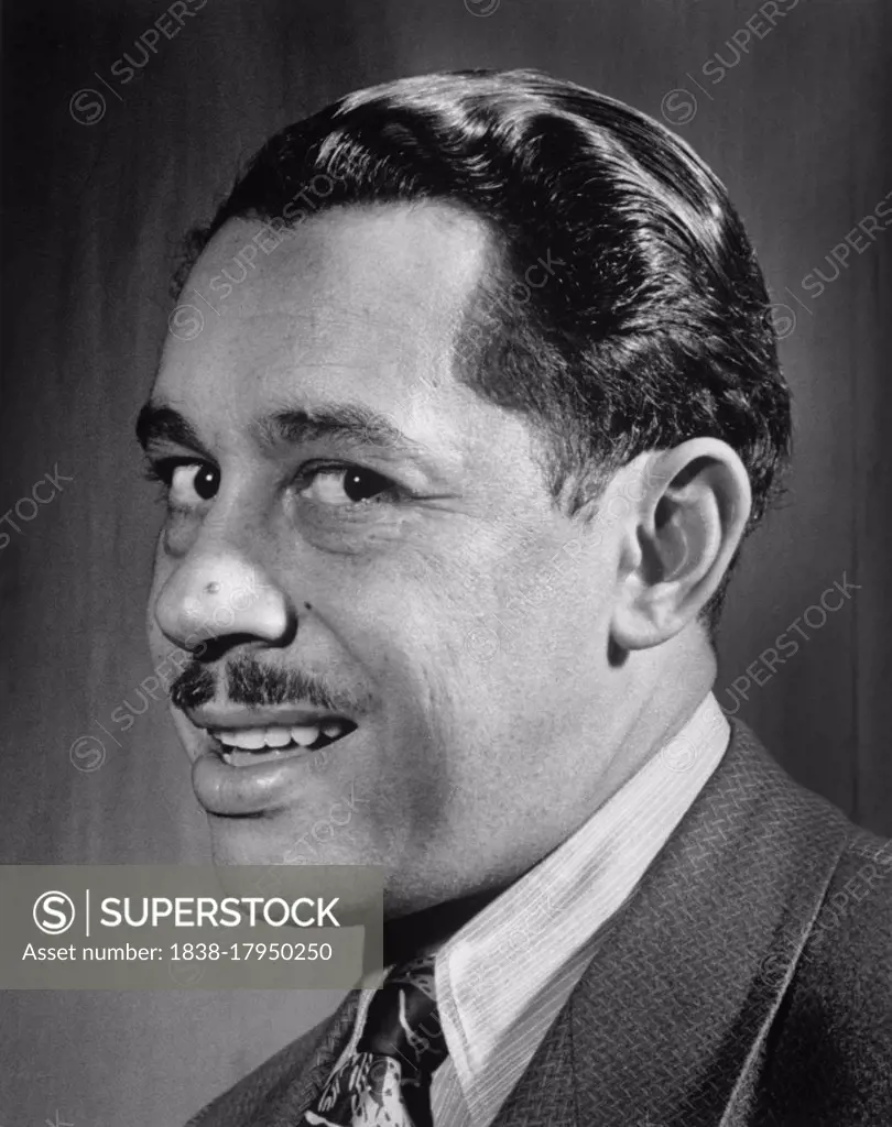 Cab Calloway (1907-1994), American Jazz Singer, Dancer, and Bandleader, Head and Shoulders Portrait, Columbia Studio, New York City, New York, USA, William P. Gottlieb, March 1947