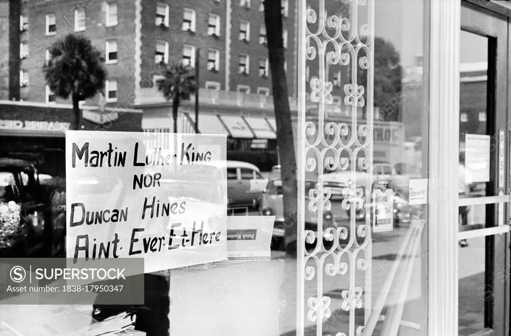 Racist Sign on Restaurant Door, Albany, Georgia, USA, Warren K. Leffler, U.S. News & World Report Magazine Photograph Collection, August 18, 1962