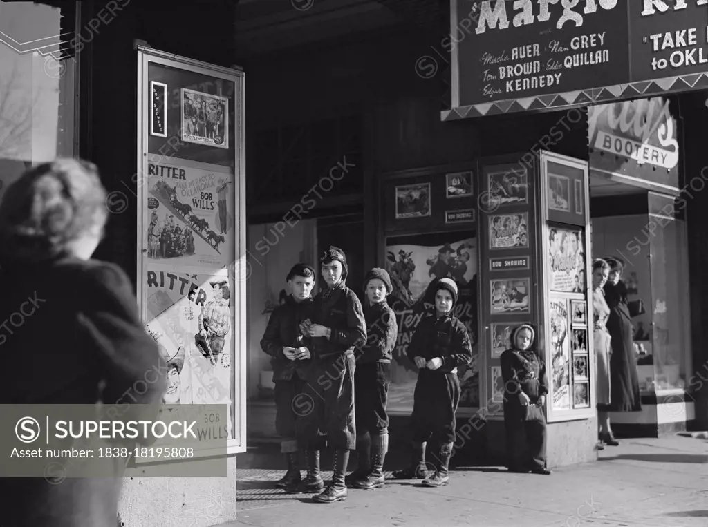 Children at Movie House on Saturday Afternoon, Beaver Falls, Pennsylvania, USA, Jack Delano, U.S. Farm Security Administration, January 1940